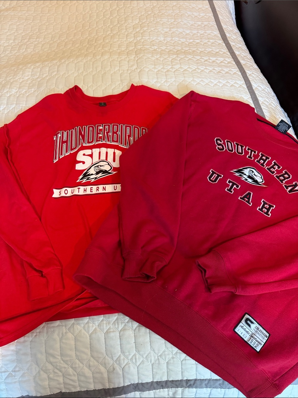 Southern Utah Thunderbirds Red Crewneck Sweatshirts